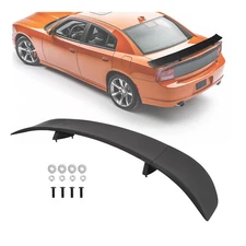 Rear Trunk Spoiler Wing ABS Black For Dodge Charger 2006-2010 Daytona Style 3Pcs