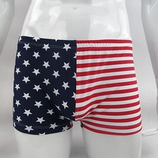 G8424 New Mens Trunk Boxer Briefs Stars and Stripes Patriotic