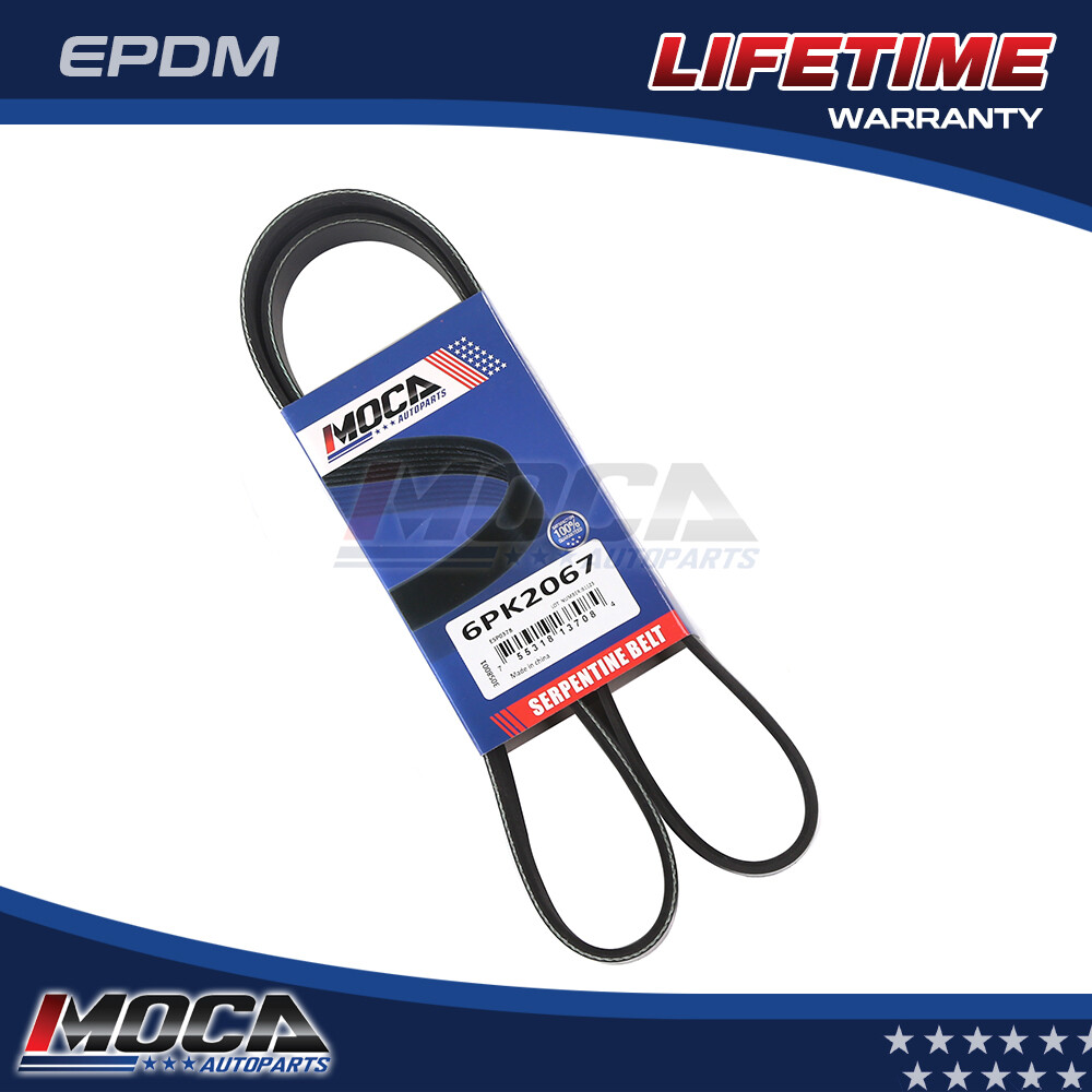Serpentine Belt EPDM 6PK2067 for 91-10 Suzuki Jeep Cadillac Dodge