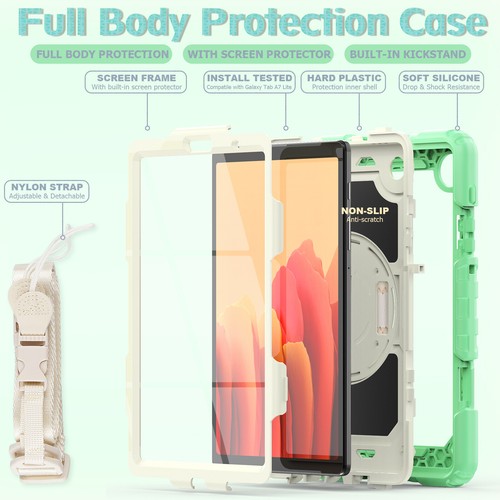 For Samsung Tab A7 Lite 8.7" 2021 Case Shockproof Case Built-in Screen Cover - Picture 36 of 59