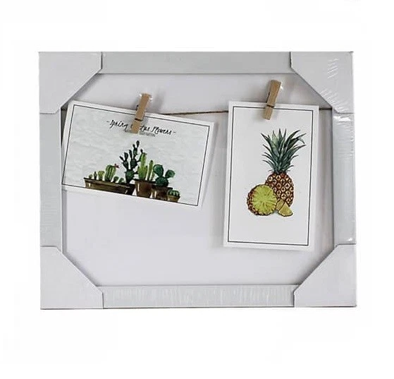 SUMTree Set di 4 mini cornici portafoto in vetro dorato, da appendere, con catena, per albero genealogico, fiori pressati, collage, ecc., 5,1 x 7,6 cm