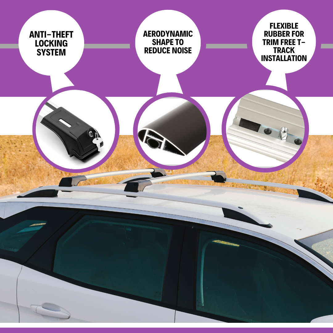 Aero Fit Aluminium Lockableroof Rack Bars Rails Vw Tiguan