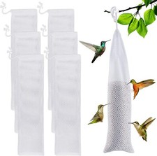 6 Pcs Finch Sock Feeder for Outdoor, Durable Thistle Seed Feeder Sacks with Food
