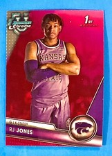 2023-24 Bowman Chrome U Basketball 1st Pink Refractor RJ Jones #37 Kansas State