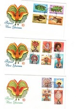 PAPUA NEW GUINEA 1977/79 Group on GENERIC WCS FDCs       (6 Covers)