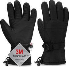 Ski Gloves, Warmest Waterproof and Breathable Snow Gloves for Cold Weather, Fits
