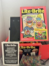 VINTAGE 1994 LITE LIGHT BRITE BRIGHT TOY IN BOX Pegs Mr Potato Head Sheets