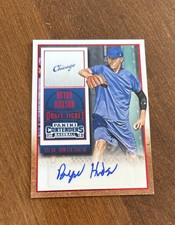 Bryan Hudson 2015 Panini Contenders Draft Ticket Red Foil Auto #42 Cubs Brewers