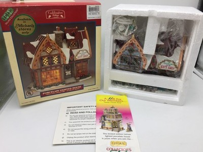 LEMAX Caddington Village Christmas Gift Shop,Porcelain W/ Box & Light,NEW