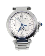 Cartier Pasha Moon Phase Stainless Steel Watch W31093M7