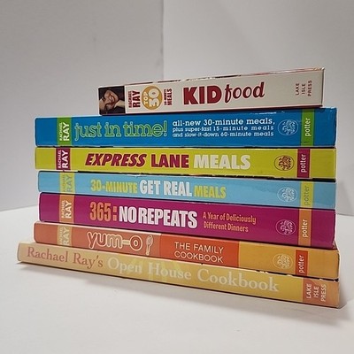 Rachel Ray Cookbook Lot of Qty(7) 30-Minute Meals Hardcovers & Paperbacks VGC