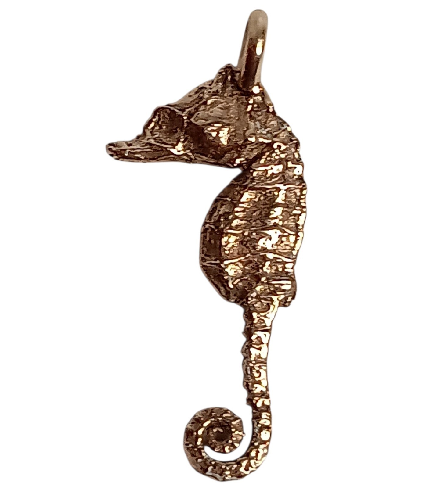 Vintage 14K Yellow Gold Seahorse Charm Or Pendant Beach Nautical Ocean 1 Gram