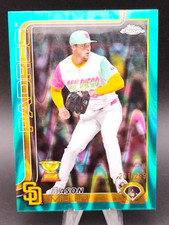 2025 Topps Update Chrome Baseball #USC196 Mason Miller (Padres) Teal Wave /299