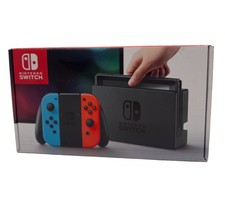 Nintendo Switch Console Handheld Boxed 32GB with Neon Red Blue Joy Con