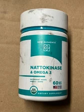 Nattokinase Supplement 4000 FU Organic with Omega 3 Fish Oil 1200mg exp 09/28/26