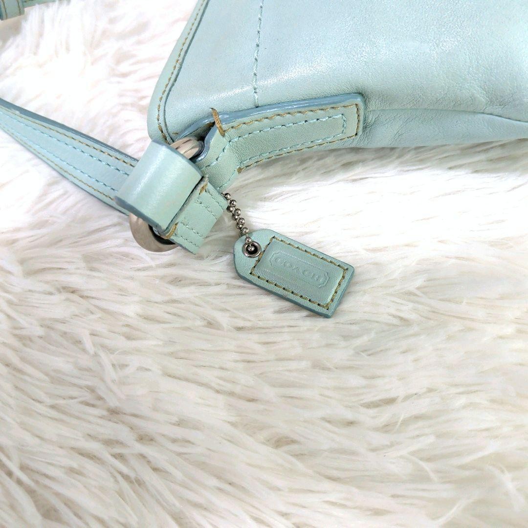 Coach Shoulder Bag Leather Blue Authentic G0204588 thumbnail 15