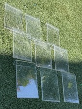 9 Clear Acrylic Sign Holders 4x6 Slanted Tabletop Display Stands Lot