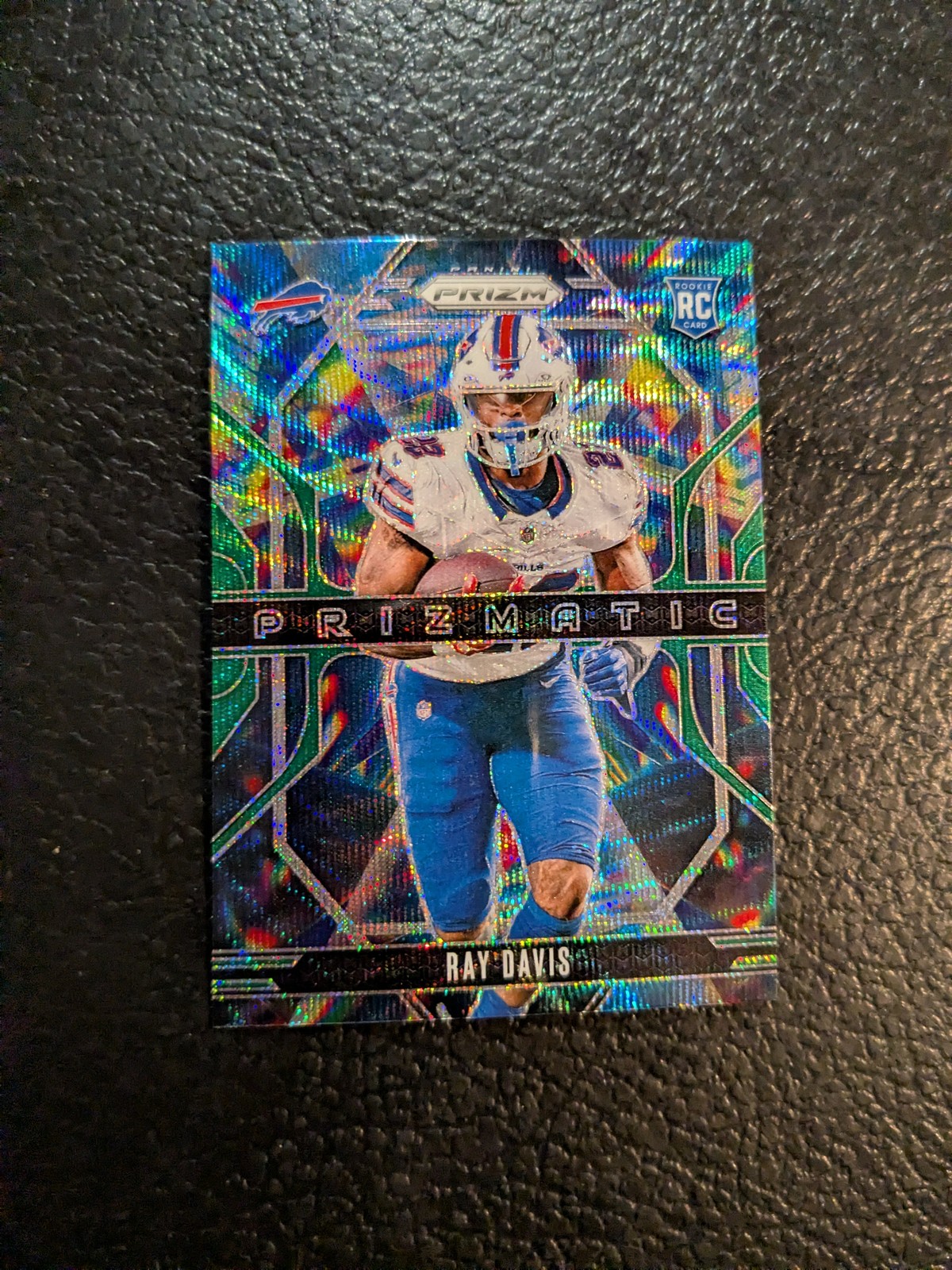 Ray Davis 2024 Panini Prizm - Prizmatic  #18 Green Wave Prizm (RC) Bills RC