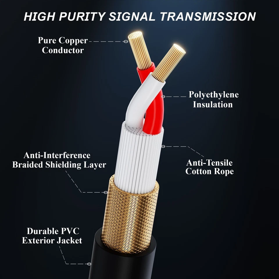 PACOTE de microfone vocal cardioide - Cabo de microfone XLR dinâmico portátil 20 pés clipe estúdio - Imagem 3 de 4