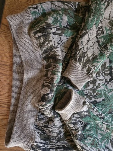 Cabela's  vintage camouflage wool sweater. Goretex lined 2XL 930449 image 4