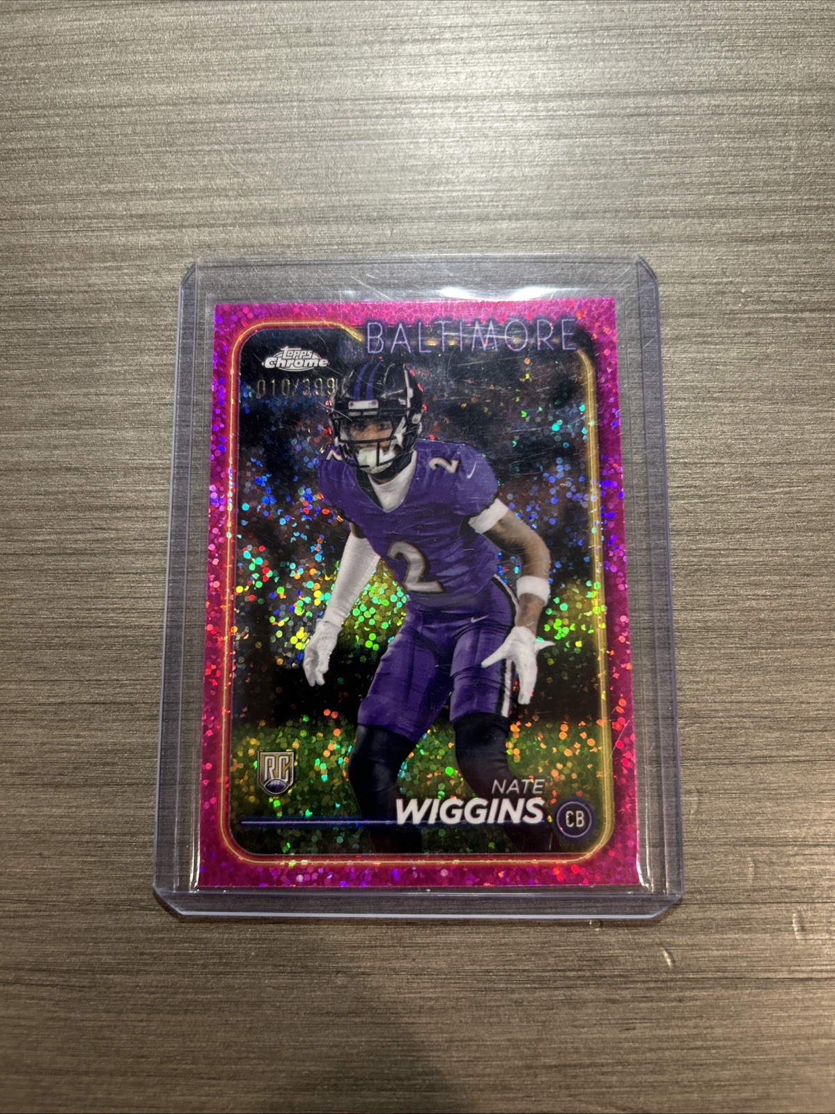 2024 Topps Chrome - Rookies Nate Wiggins #227 Magenta Speckle Refractor /399 RC