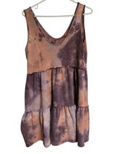 21 Saints Women's Tie dyed Sleeveless Mini Dress Size Large