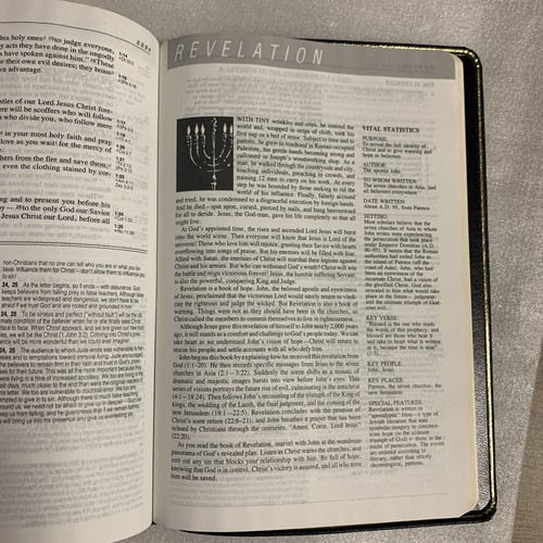 NIV Life Application Study Bible - Black Genuine Leather (1984 Text) Unused? - Foto 8 di 19