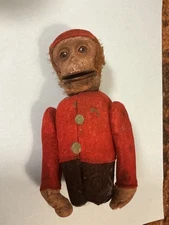 Antique Schuco Bellhop Yes No Monkey Felt Tin Mohair AS IS CONDITION