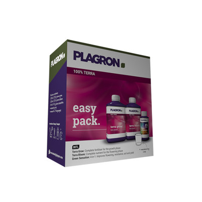 Plagron Easy Pack 100% Terra - Düngerset Terra Bloom Terra Grow Green Sensation