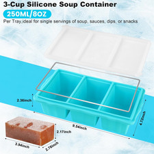 Silicone Freezer Tray Set for Soup and Sauce Portion Storage