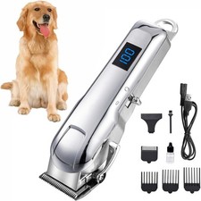 Cordless Professional PET CLIPPERS Dog Grooming Kit Heavy Duty Trimmer Thick Hai