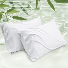 Bedsure White Pillow Cases Set Of 2 Cooling Pillow Cases Queen Rayon Derived
