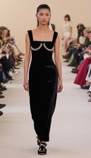 *GIAMBATTISTA VALLI* Runway F/W 2024  Crystal Bustier Velvet Gown NWT  IT 40