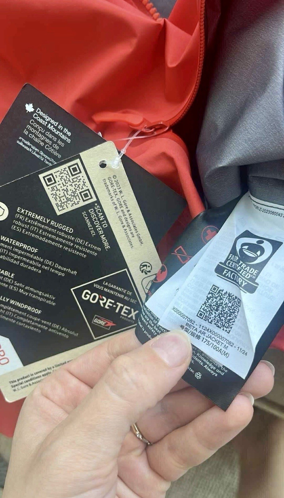 Arc'teryx Beta AR Men's Jacket M Red GORE-TEX PRO Waterproof Outdoor Shell thumbnail 7