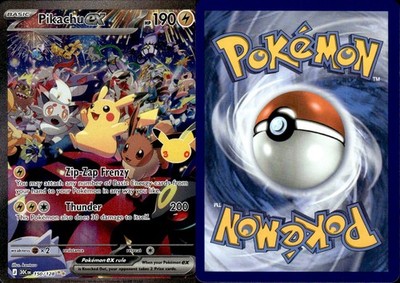 Pokemon Pikachu ex SIR 150/128 ME: 30th Celebration Holofoil NM