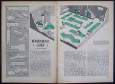18 Hole MINIATURE GOLF Indoor Course 1950 How-To build PLANS