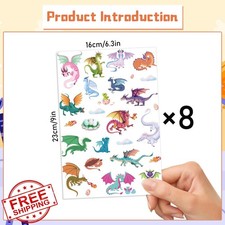 Gameza Dragon Temporary Tattoos 220 Bulk Party Favors Boys Girls