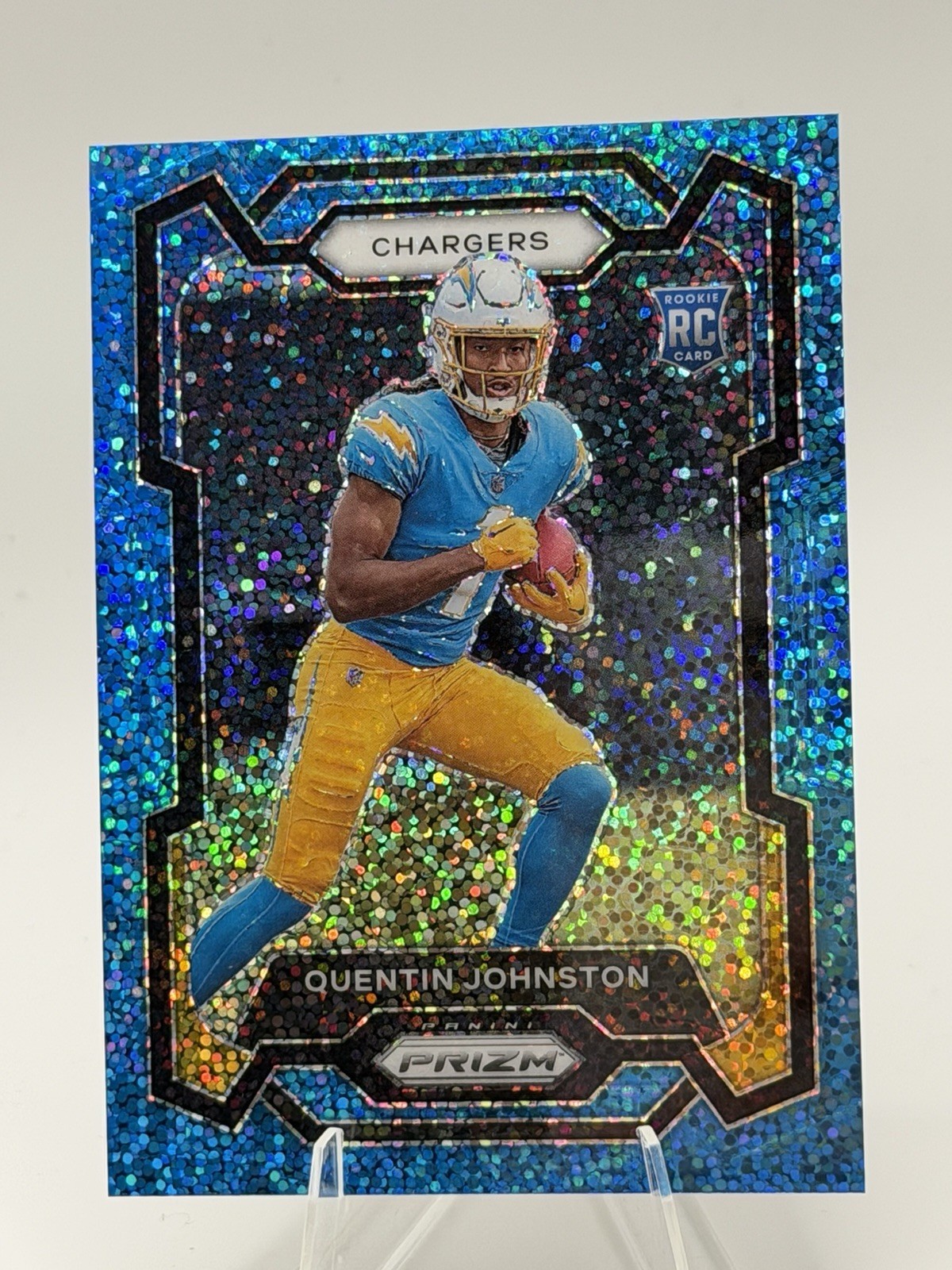 2023 Panini Prizm - Rookies Quentin Johnston #353 Blue Sparkle Prizm /96 (RC)