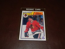 1983-84 O-Pee-Chee Steve Larmer Rookie Card #105 Blackhawks Mint. rookie card picture
