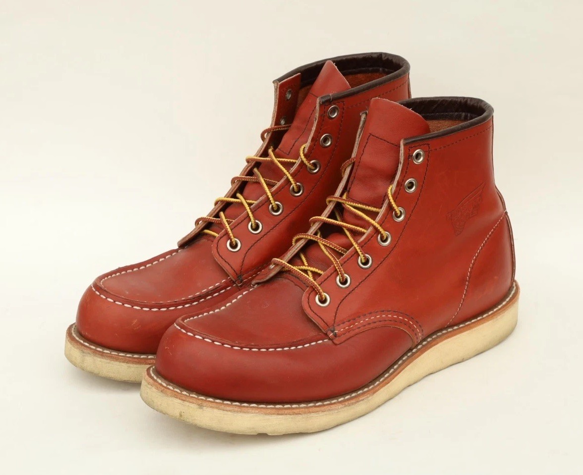 Red Wing Moc Toe Heritage Boots Size 9 D in Oro Russet Leather