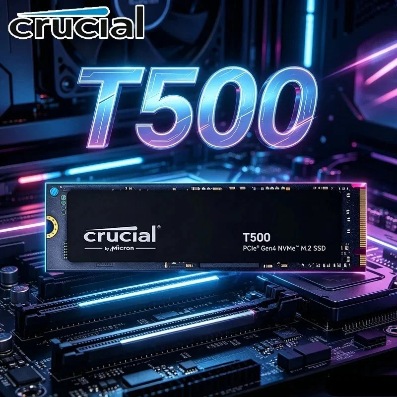 Crucial T500 M.2 2280 PCIe4 NVMe SSD,1TB 7300MB/s Gaming Storage OEM CT1000T500S