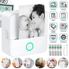 Thermodrucker Mini Fotodrucker 200DPI Tragbarer Drucker Mobiler für Geschenk