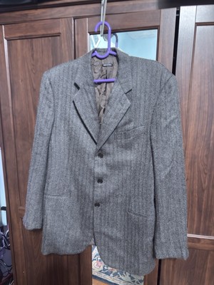   GIORGIO ARMANI  Luxurious Herringbone Tweed Baby Alpaca Wool Blazer - 52 (44)