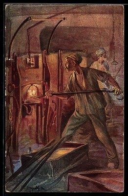 Artist-AK Worker at a hot oven