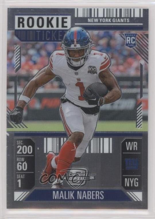 2024 Panini Contenders Optic Rookie Ticket Malik Nabers #86 Rookie RC ...