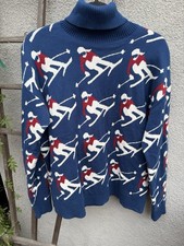 Alp N Rock Desi Vintage Ski Sweater Blue Size Small