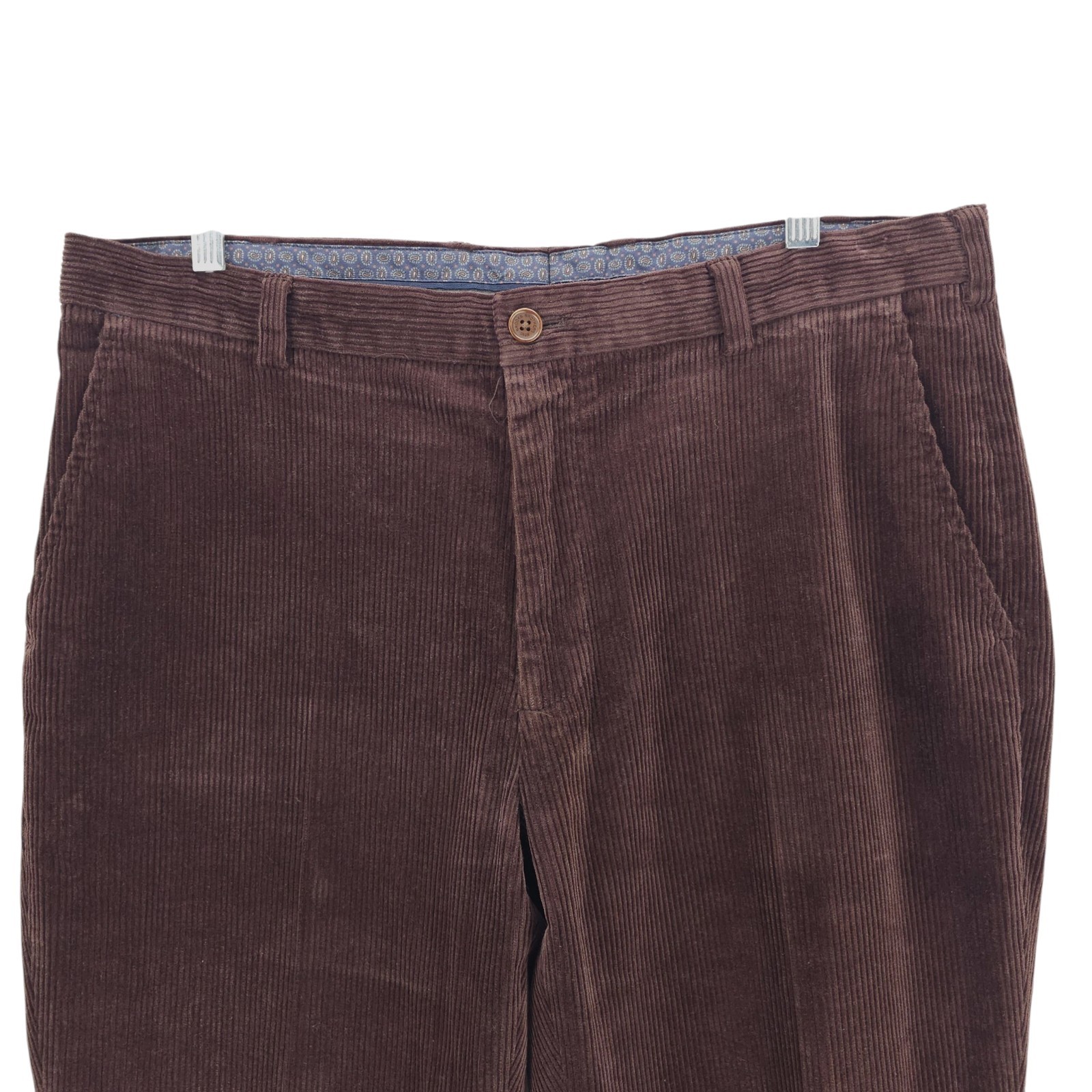BROOKS BROTHERS Clark Corduroy Pants Brown Stretch W38 - HEMMED 26.5" Inseam thumbnail 2