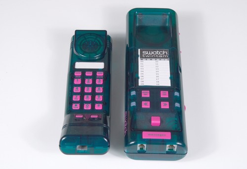 Telefono vintage anni 80 Swatch Twintam. Nuovo imballato con cassetta segreteria - 第 1/23 張圖片