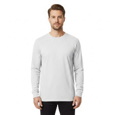 Gildan Men's New Heavy Cotton T-Shirt, long Sleeve Crewneck solid Tee