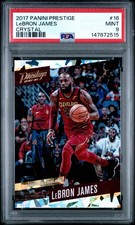 2017 PANINI PRESTIGE #16 LeBRON JAMES CAVALIERS PSA 9